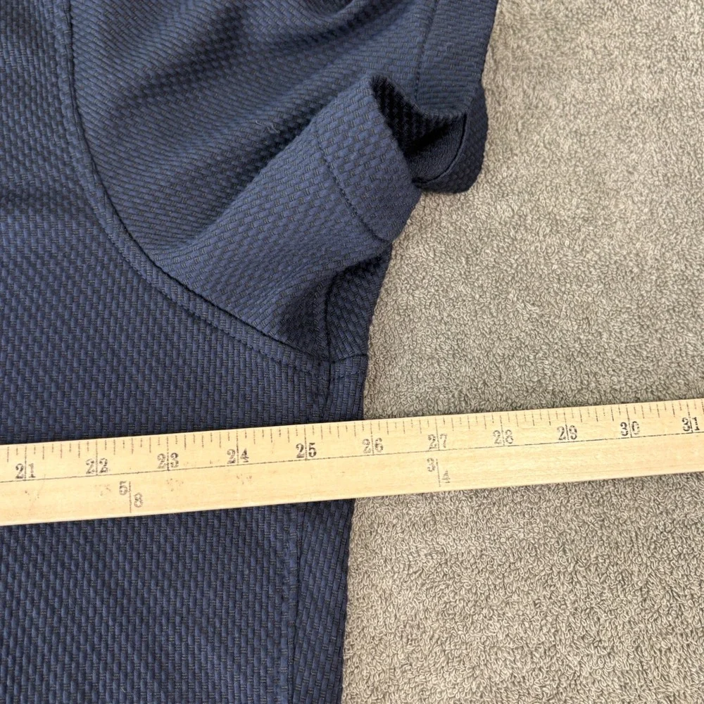 Scotch & Soda Camp Shirt Mens XL Navy Blue Textured Button Down Preppy Casual